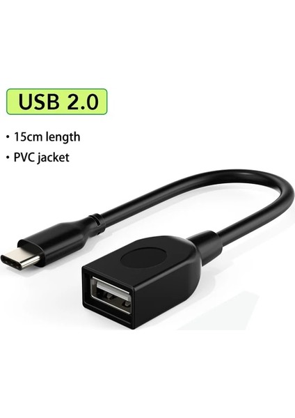 Usb2.0 Pvc Cabletime Otg Adaptör Tpye C USB 3.0 Dişi Adaptör Hızlı Şarj Kablosu 5 Gbps Hızlı Veri Xiaomi Mix 3 Huawei C380 (Yurt Dışından)