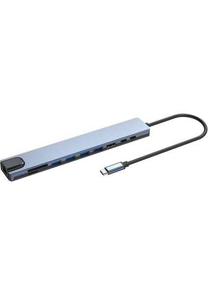 8 In 1 USB C Bağlantı Istasyonu - HDMI Uyumlu RJ45 PD100W Adaptörü Otg Thunderbolt 3 Dock Usb2.0/3.0, Macbook Pro/air M1 Için Tf/sd ile (Yurt Dışından)