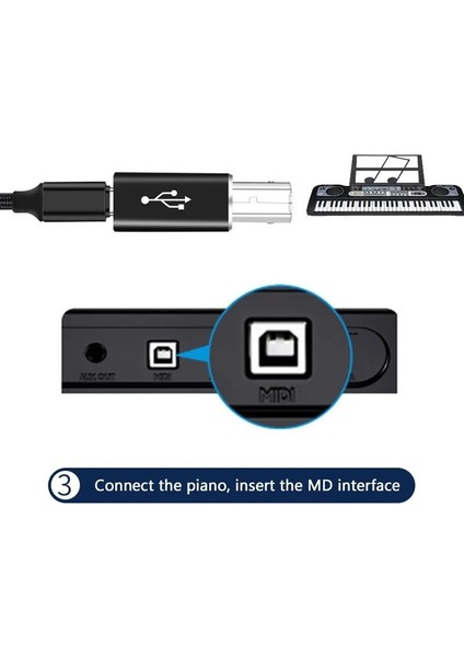 HD013 Siyah Evrensel USB Tip C Otg Adaptör Usb-C Dişi USB B Erkek Yazıcı Için Veri Aktarım Dönüştürücü Mıdı Elektrikli Piyano Davul Organ (Yurt Dışından) indirimleri