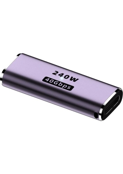 B Dişi - Dişi 100W Metal USB 4.0 Tip C Adaptör Tip C Dişi - Tip C Erkek Otg 40GBPS Hızlı Veri Aktarım Tableti Usb-C Şarj Dönüştürücü (Yurt Dışından)