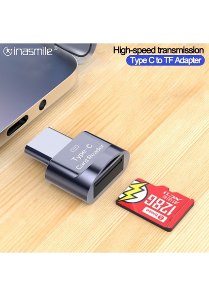 Tc Usb-Altın Tip C Otg Tf Adaptör Mikro-Sd Hafıza Kartı Okuyucu Samsung Huawei Xiaomi Macbook Için Mikro USB Tip-C Adaptör Dönüştürücü (Yurt Dışından)