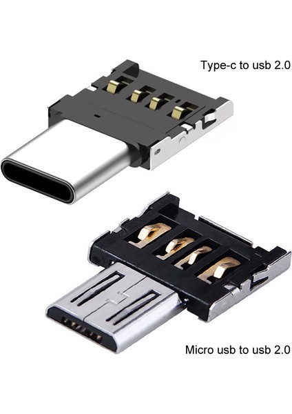 1x Mikro USB Mikro USB C Tipi Adaptör Usb-C Erkek Macbook Samsung Xiaomi Huawei Android Telefon Için USB 2.0 Dişi Veri Konektörü (Yurt Dışından)