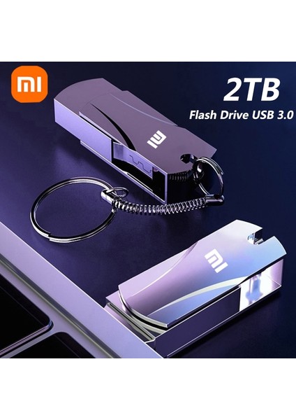 Gümüş 128 GB Xiaomi Flash Sürücü U Disk 2 Tb Metal USB 3.0 Taşınabilir Pendrive Mobil Bilgisayar Depolama Aygıtları Için Yüksek Hızlı Sürücü Memory Stick (Yurt Dışından)