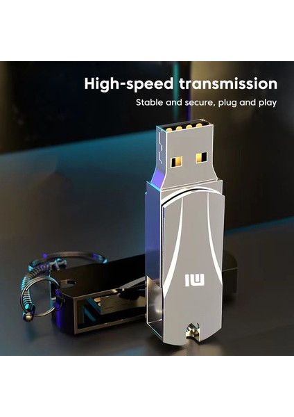 Gümüş 128 GB Xiaomi Flash Sürücü U Disk 2 Tb Metal USB 3.0 Taşınabilir Pendrive Mobil Bilgisayar Depolama Aygıtları Için Yüksek Hızlı Sürücü Memory Stick (Yurt Dışından)