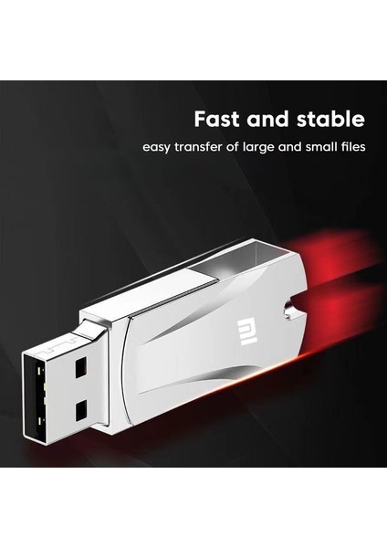 Gümüş 128 GB Xiaomi Flash Sürücü U Disk 2 Tb Metal USB 3.0 Taşınabilir Pendrive Mobil Bilgisayar Depolama Aygıtları Için Yüksek Hızlı Sürücü Memory Stick (Yurt Dışından)