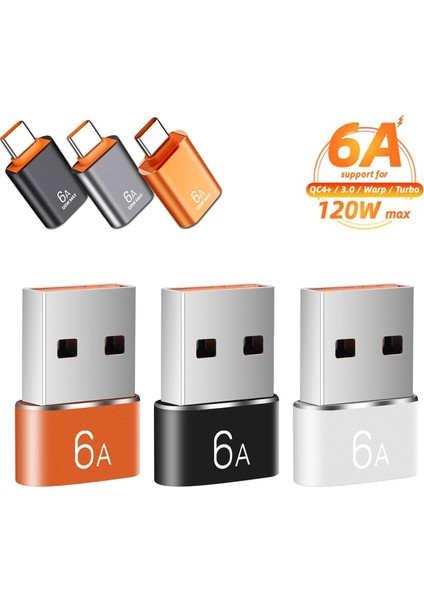 Karışık 3 Adet 1/3 Adet 6A Tip C USB 3.0 Otg Adaptör USB C Dişi USB Erkek Veri Dönüştürücü MacBook Pro Samsung Xiaomi Için Usbc Konektörü (Yurt Dışından)