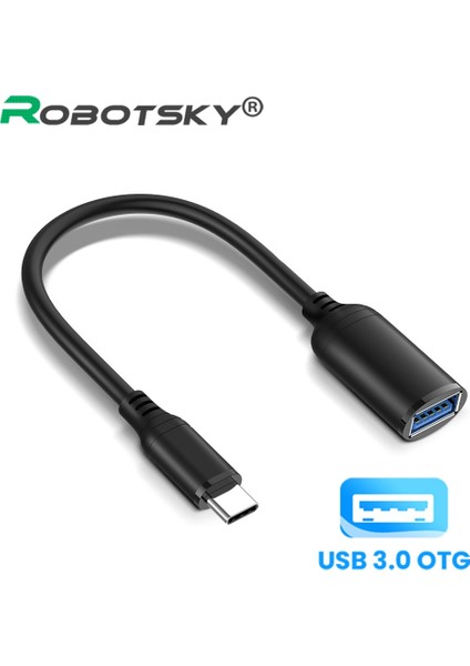 Beyaz USB 3.0 Tip-C Mikro USB Otg Adaptör Kablosu USB 3.0 2.0 Kadın Tip C Erkek Kablo Adaptörü Dönüştürücü Usb-C Kablosu Araba Mp4 Telefon (Yurt Dışından)