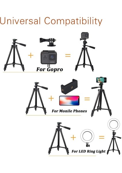 Set 2-Gümüş Hafif Kamera Tripod Telefon Standı Tutucu Taşınabilir Masaüstü Cep Telefonu Tripod iPhone Canon Sony Nikon Video Kamera Para (Yurt Dışından) modelleri