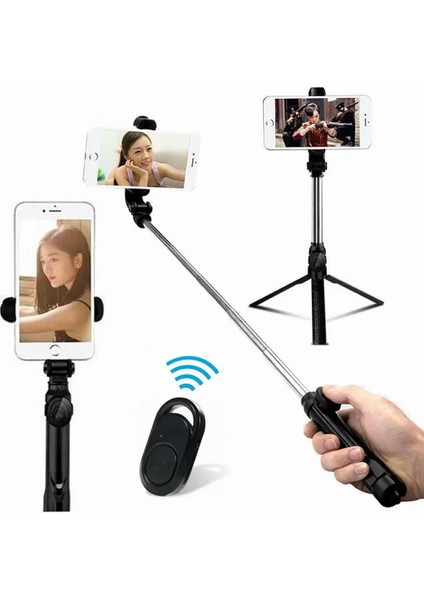 Beyaz Selfie Çubuğu Tripod Bluetooth Uzatılabilir El Telefonu Tutucu Sopa Uzaktan Kumanda ile Cep Telefonu Selfie Çubuğu Için (Yurt Dışından)