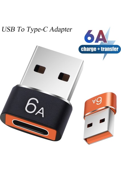 Şerit Usb'den Typec'ye 6A Usb'den Type-C'ye Otg Dönüştürücü USB 3.0 Erkek Tip C Dişi Adaptör Samsung Xiaomi Pc Için Araç Şarj Konnektör Aksesuarları (Yurt Dışından)