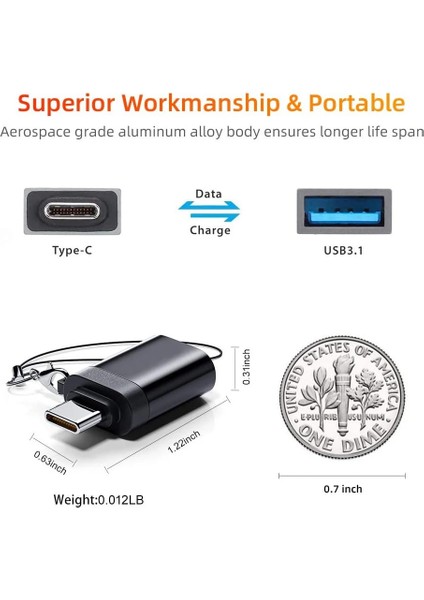 Mikro Tip C Siyah Tip C Erkek USB 3.0 Dişi Adaptör Tip C Macbookpro Için Mikro USB Dönüştürücü Xiaomi Huawei Tip-C Otg Kablo Dönüştürücü (Yurt Dışından)