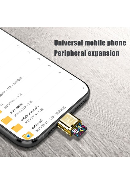 Altın Tip C Tf Adaptörü Otg Kart Okuyucu Cep Telefonu Hafıza Kartı Okuyucu Pc Dizüstü Bellek Aksesuarları Için USB Adaptörü (Yurt Dışından)