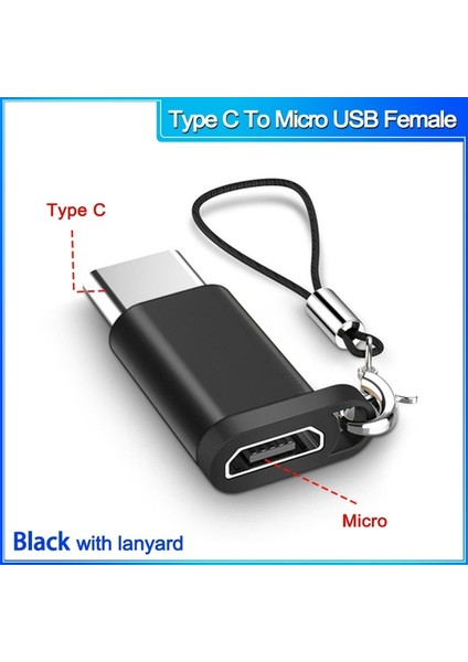 Typectomicro F Siyah USB C Tipi Otg Adaptör Tipi C USB C Erkek Macbook Xiaomi Samsung Mikro Için USB 3.0 Dişi Dönüştürücü Usbc Otg Konektörü (Yurt Dışından)