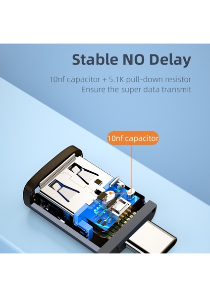Mikro Tip C Essager USB Tip C Otg Adaptör Tip-C Usb-C Erkek Macbook Xiaomi Mi Samsung Için USB 3.0 Dişi Dönüştürücü Usbc Otg Konektörü (Yurt Dışından)