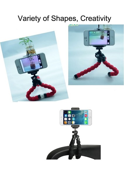 Mavi Tripod Mini Tripod Telefon Standı Için Esnek Sünger Ahtapot Bluetooth Uzaktan Isteğe Bağlı iPhone Kamera Tripod Telefon Tutucu Klip Standı (Yurt Dışından) indirimleri