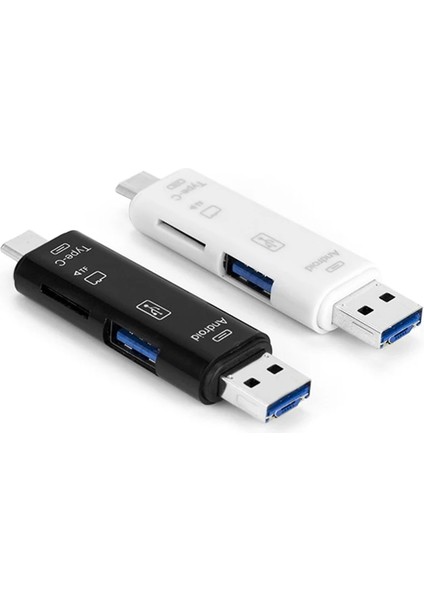 01 Hepsi Bir Arada Mikro USB Otg USB 2.0 Mikro Sd Tf Adaptörü Mikro Sd Sdhc Tf M2 Mmc Ms Pro Duo Kart Okuyucu Için Sd Kart Okuyucu (Yurt Dışından)