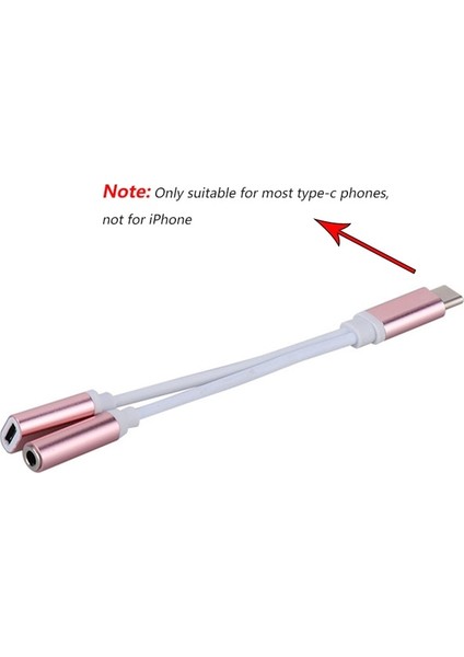 Gül Altın Sıcak!tip C 3.5 Jack Kulaklık USB C 3.5mm Aux Kulaklık Adaptörü Ses Kablosu Huawei V30 Mate 20 P30 Pro Xiaomi Mi 10 9 (Yurt Dışından)