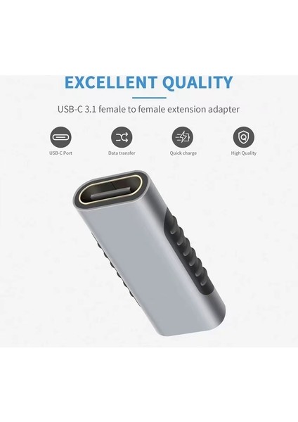 Gri 2 Adet USB C Tipi Adaptör Dişi Uzatma Kablosu Konektörü Telefon Tabletler Dizüstü Bilgisayarlar Için Taşınabilir Usb-C Çoğaltıcı Tip-C Dönüştürücü (Yurt Dışından) fırsatları