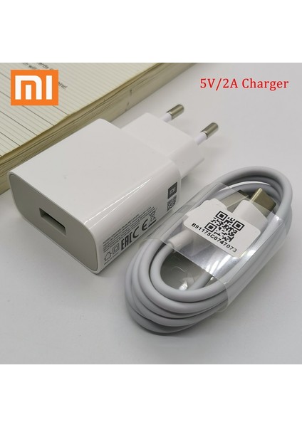 Yalnızca Mikro USB Kablosu Xiaomi Şarj Cihazı 5V/2A Şarj Güç Adaptörü Mi 8 9 Se Lite A1 6 5 A2 Mix 2 2s Redmi 4x 5 Plus Not 4 5 Için Mikro USB C Tipi Kablo (Yurt Dışından)
