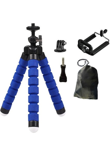 Mavi 5 Pc Tripodlar Gopro Hero 11 10 9 8 7 Siyah Max Esnek Mini Ahtapot Tripod Aksesuarları Git Pro 6 5 Yı Eken Sjcam Dbpower Akaso (Yurt Dışından)
