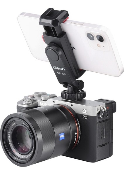 Beyaz Ulanzi ST-06S Dikey Çekim Telefon Montaj Tutucu Tripod Montajı Dslr Kamera Montaj Kelepçesi Akıllı Telefon Vlog Montaj Tutucu (Yurt Dışından)