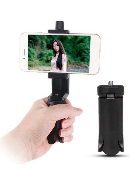 Siyah Mini Kullanışlı El Aksiyon Kamerası Telefon Tripod Hafif Selfie Tripod Dış Mekan Için Evrensel (Yurt Dışından)