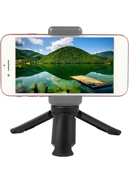 Siyah Mini Kullanışlı El Aksiyon Kamerası Telefon Tripod Hafif Selfie Tripod Dış Mekan Için Evrensel (Yurt Dışından)