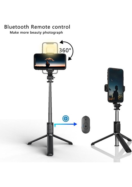 No 1 Roreta Yeni Kablosuz Bluetooth Selfie Tripod Katlanabilir Braketi El Monopod Selfie Sopa ile Ios Android Için (Yurt Dışından)