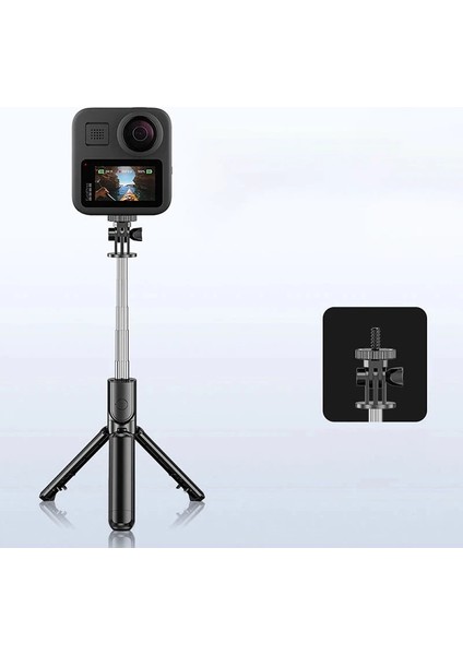 Gri Yeni Bluetooth Selfie Çubuğu Tripod, Uzaktan Uzatılabilir Tripod ve LED Işıklı, iPhone Android Akıllı Telefon Için Çıkarılabilir (Yurt Dışından)