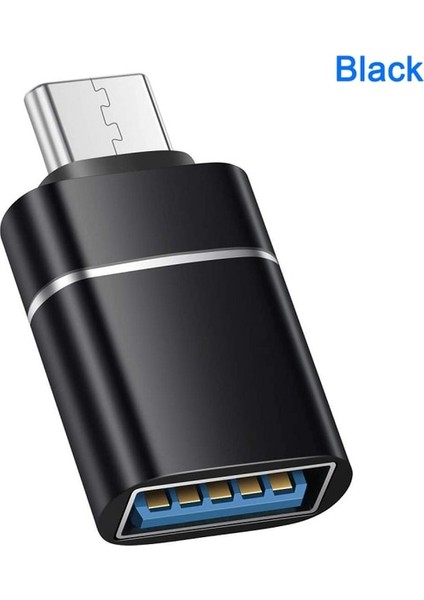 Siyah USB Tip C Otg Adaptör USB C - USB 3.0 Adaptör Tip-C Otg Kablo Dönüştürücü Xiaomi Samsung S10 S9 S8 Huawei P30 Macbook Pro (Yurt Dışından)