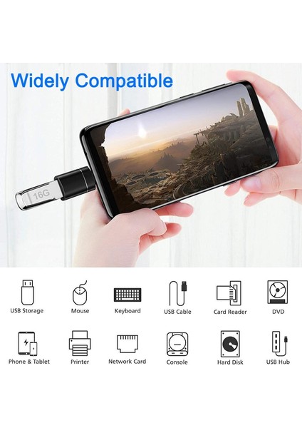 Siyah USB Tip C Otg Adaptör USB C - USB 3.0 Adaptör Tip-C Otg Kablo Dönüştürücü Xiaomi Samsung S10 S9 S8 Huawei P30 Macbook Pro (Yurt Dışından)