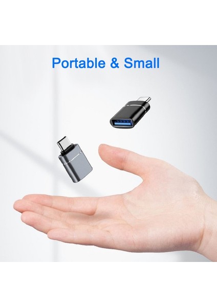 Siyah USB Tip C Otg Adaptör USB C - USB 3.0 Adaptör Tip-C Otg Kablo Dönüştürücü Xiaomi Samsung S10 S9 S8 Huawei P30 Macbook Pro (Yurt Dışından)