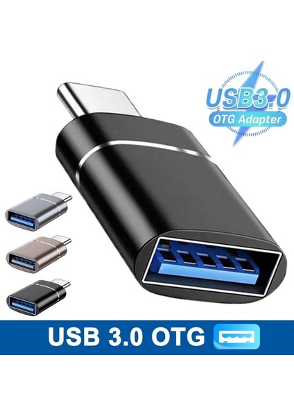 3 Adet Şerit 3 Adet Tip-C USB 3.0 Otg Dönüştürücü Tip C Erkek USB 3.0 Dişi Adaptör Xiaomi Samsung Için Araç Şarj Konnektörleri (Yurt Dışından)