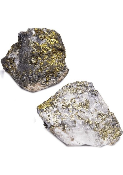 Sertifikalı Ham Işlenmemiş Doğal Altınlı Pirit Taşı Kütle