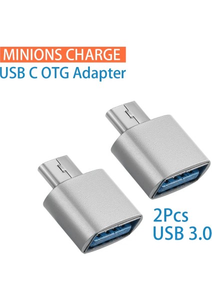 2 Adet Mavi USB C Adaptör Tip C - USB 3.0 Adaptör Thunderbolt 3 Tip-C Adaptör Otg Kablosu Xiaomi Macbook Pro Hava Samsung S10 S9 USB Otg (Yurt Dışından)