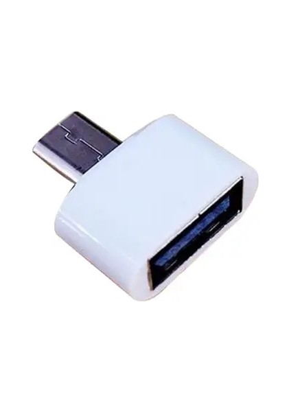 Beyaz 1 Adet Yeni Evrensel Mini Mikro USB 2.0 Otg Adaptör Konnektörü Android Cep Telefonu Için Usb2.0 Tip-C Otg Kablo Adaptörü (Yurt Dışından)