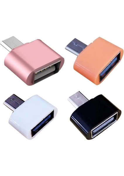 Beyaz 1 Adet Yeni Evrensel Mini Mikro USB 2.0 Otg Adaptör Konnektörü Android Cep Telefonu Için Usb2.0 Tip-C Otg Kablo Adaptörü (Yurt Dışından)