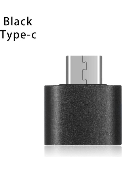 Siyah 1 Adet Usb-C 2.0 Tip C USB 2.0 Otg Metal Renkli Dönüştürücü Erkek Dişi Adaptör Android Akıllı Telefonlar Için Aksesuarlar (Yurt Dışından)