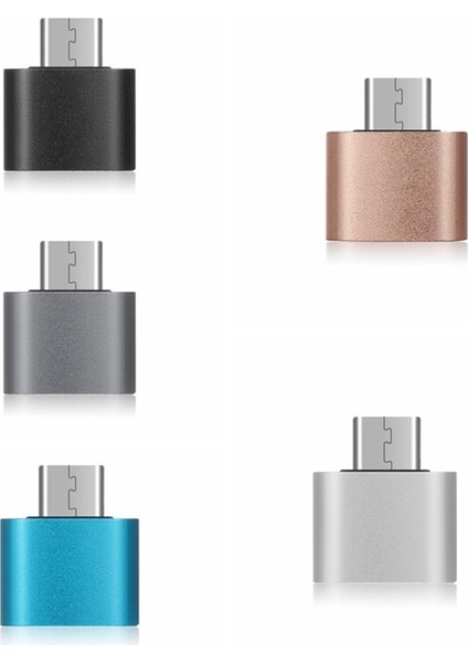 Siyah 1 Adet Usb-C 2.0 Tip C USB 2.0 Otg Metal Renkli Dönüştürücü Erkek Dişi Adaptör Android Akıllı Telefonlar Için Aksesuarlar (Yurt Dışından)