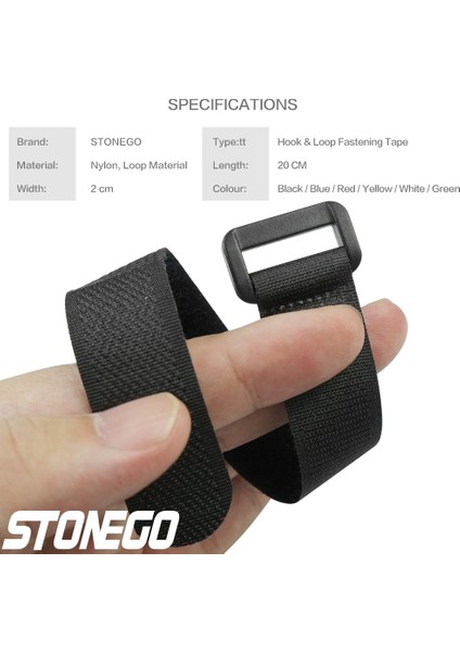 Mavi Stonego 10 Adet Yeniden Kullanılabilir Sabitleme Kablo Askıları, Kablo Bağları Seti Ayarlanabilir Çok Amaçlı Kanca ve Döngü Naylon Askı Bağları Içerir (Yurt Dışından)