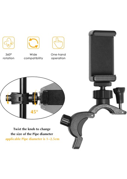 150 cm Tripod Telefon Tutucu 1/4 Vida Kafası Işık Cep Telefonu Standı Selfie Sopa Ayarlanabilir Fotoğraf Stüdyosu Flaşlar Fotoğraf Kamera (Yurt Dışından)