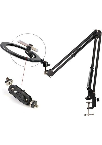 Tablet Klipsi Tablet Stand Braketi Halka Işık Topu Kafa Tripod Aksesuarları Fotoğraf LED Selfie Lambası Telefon Klipsi Yedek Parçalar Aksesuarı (Yurt Dışından) indirimleri