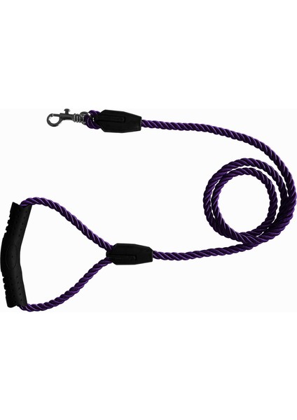 CLZ205 Üçlü Sarmallı Köpek Gezdirme Halatı 1 CM-120 cm Mor