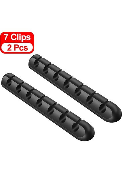 7clips-2 Adet Essager Kabloları Organizatör USB Kablo Kordonu Tel Tutucu Klipler Masaüstü Yönetimi Için Fare Klavye Kulaklık Kablo Sarıcı Koruyucular (Yurt Dışından)