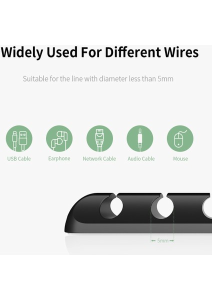 7clips-2 Adet Essager Kabloları Organizatör USB Kablo Kordonu Tel Tutucu Klipler Masaüstü Yönetimi Için Fare Klavye Kulaklık Kablo Sarıcı Koruyucular (Yurt Dışından)