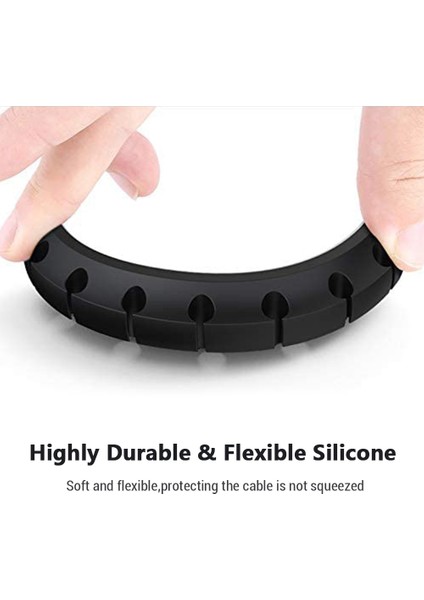 3-5clips-1 Adet Kablo Klipleri Organizatör Silikon USB Kablo Sarıcı Masaüstü Düzenli Kablo Yönetimi Klipler Tutucu Fare Klavye Kulaklık Kulaklık (Yurt Dışından)