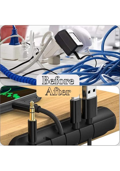 3-5clips-1 Adet Kablo Klipleri Organizatör Silikon USB Kablo Sarıcı Masaüstü Düzenli Kablo Yönetimi Klipler Tutucu Fare Klavye Kulaklık Kulaklık (Yurt Dışından)