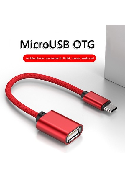 C Tipi Kırmızı 04 1 Adet USB Otg Adaptör Kablosu USB Dişi - Mikro USB Erkek Dönüştürücü Mikro USB Otg Adaptör Otg Adaptör Kablosu 3 Opsiyonel Renk (Yurt Dışından)