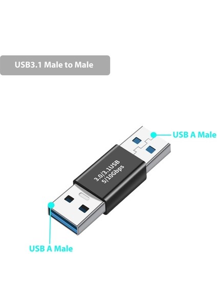USB Erkek Erkeğe USB C Mikro Dönüştürücü Cep Telefonu Tip C Otg Adaptörü Veri Transferi ile Dizüstü MacBook iPhone Için USB A Erkek Dişi Adaptör (Yurt Dışından)