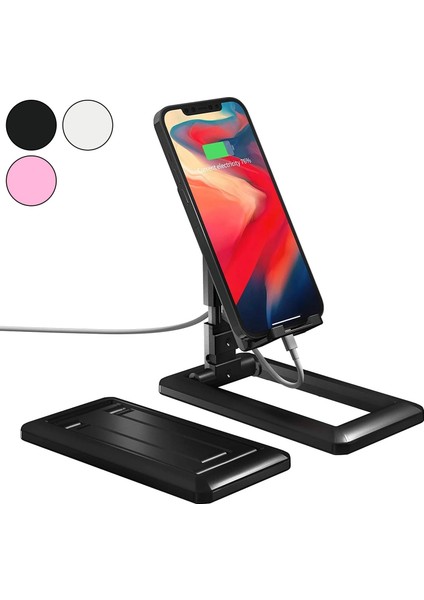 Pembe Katlanabilir Tablet Telefon Tutucu Masaüstü Cep Telefonu Standı Ayarlanabilir Masa Braketi iPad iPhone Samsung Için Akıllı Telefon Standı (Yurt Dışından) fiyatları